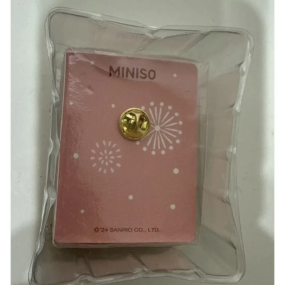 2025 Miniso Sanrio Surprise Box Badge My‎ Melody Metal Pin 3D Jewelry Opened Box
